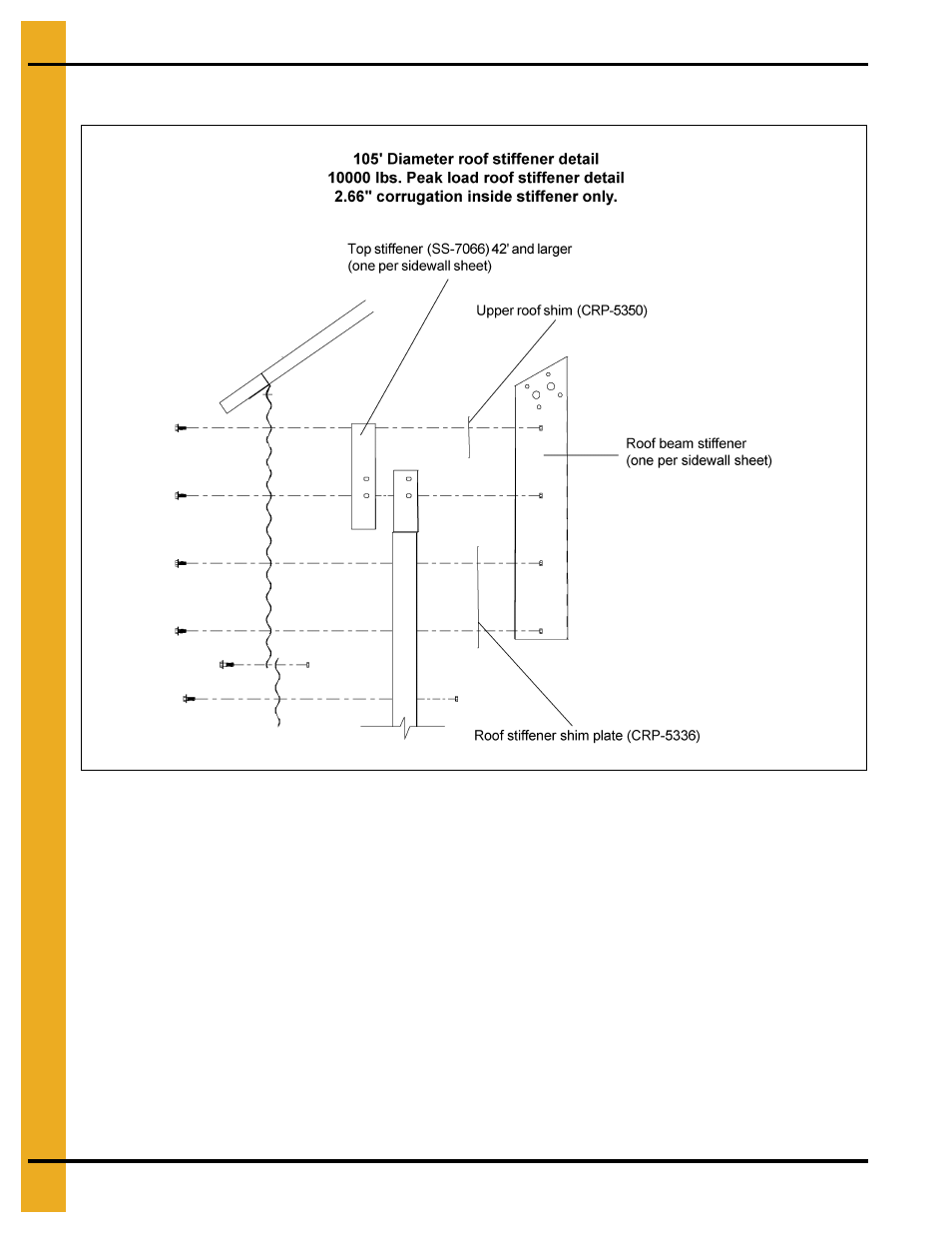 Roof stiffener detail | Grain Systems Tanks PNEG-972 User Manual | Page 50 / 84