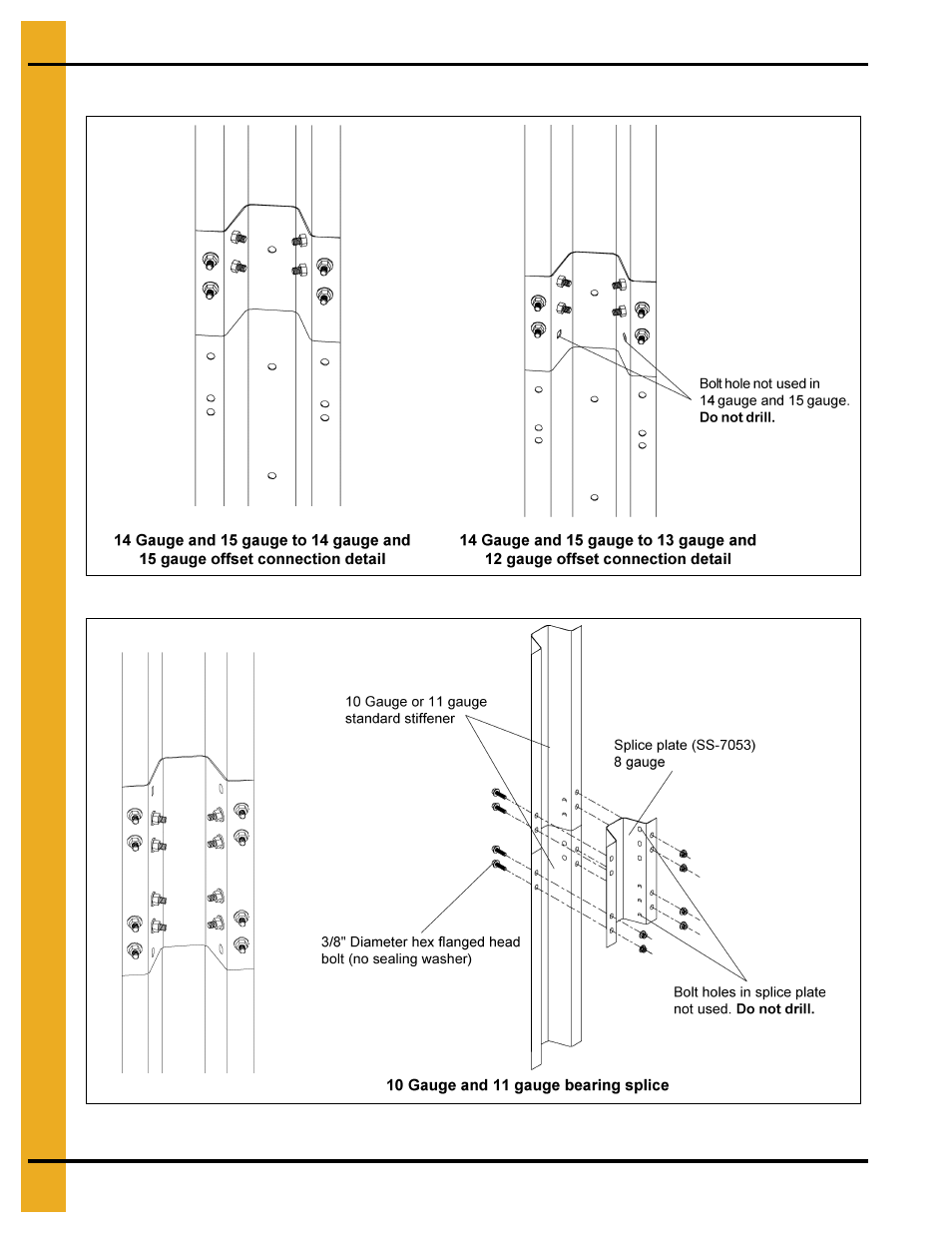 Connection detail, Stiffener instructions (outside stiffened only) | Grain Systems Tanks PNEG-972 User Manual | Page 58 / 84