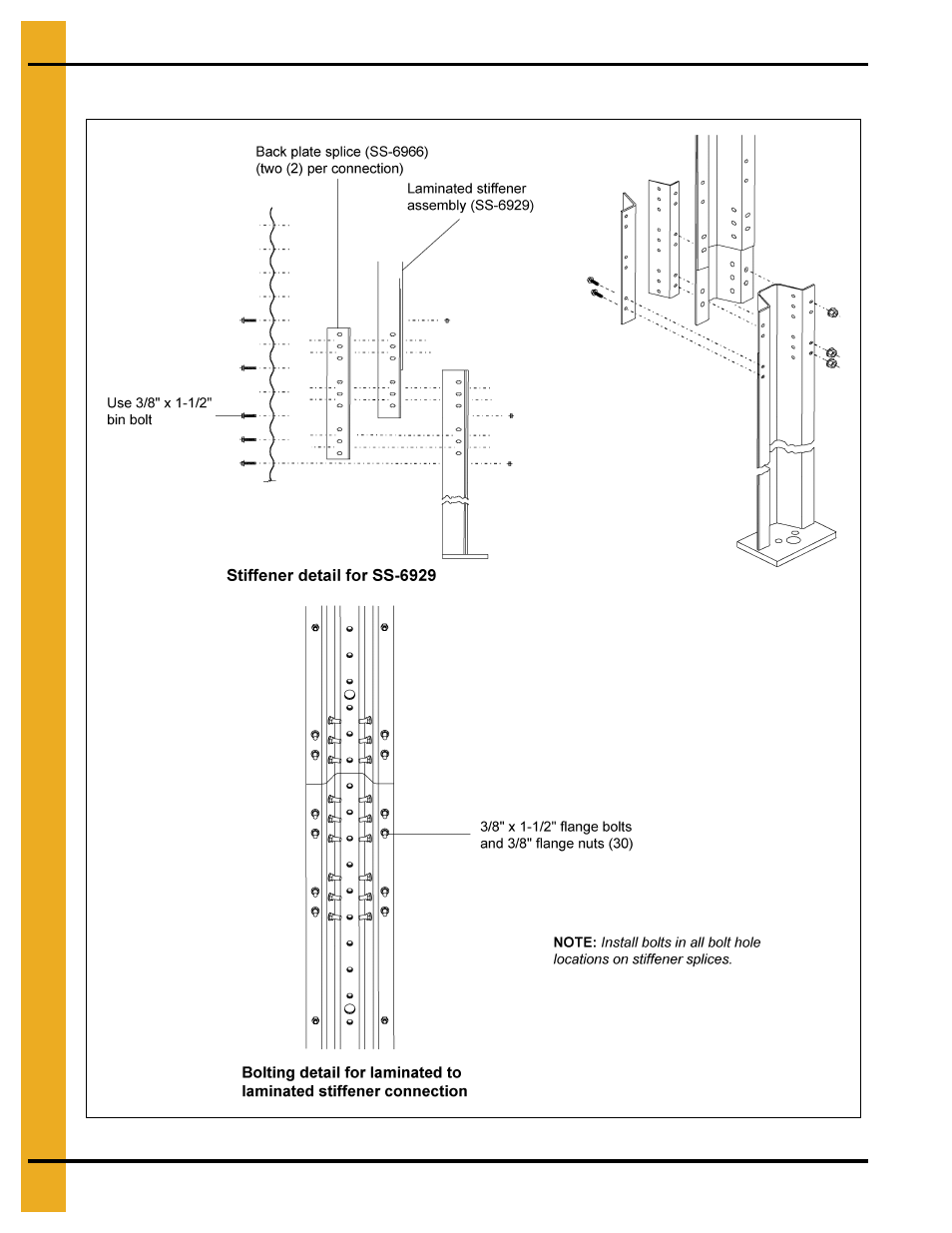 Laminated stiffener splice 2.66" corrugation | Grain Systems Tanks PNEG-972 User Manual | Page 60 / 84