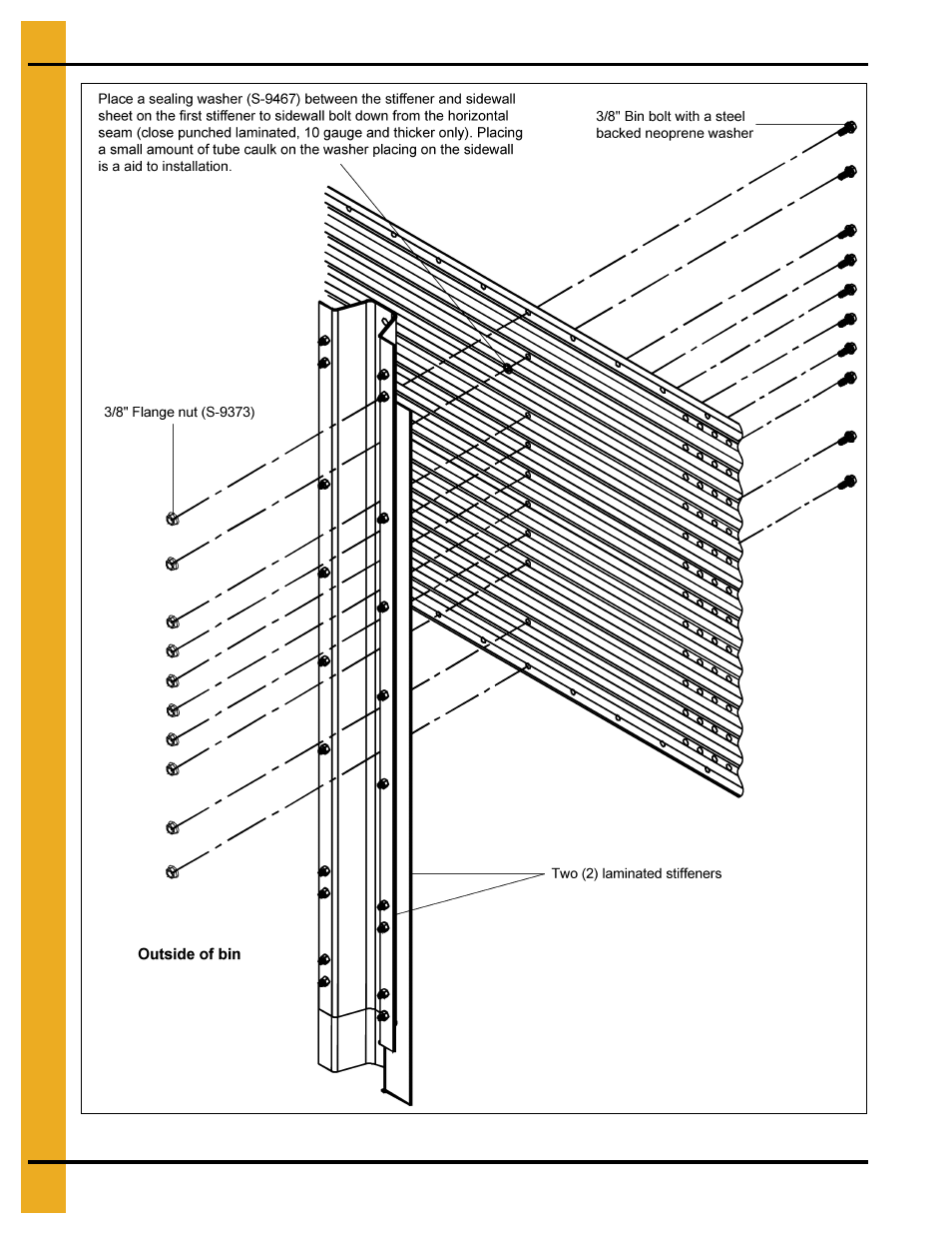 Stiffener instructions (outside stiffened only) | Grain Systems Tanks PNEG-972 User Manual | Page 68 / 84