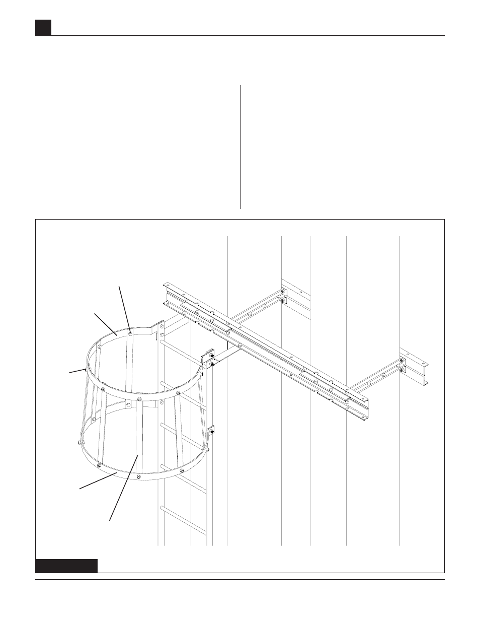 Safety cage flare attachment | Grain Systems Bucket Elevtors, Conveyors, Series II Sweeps PNEG-739 User Manual | Page 42 / 52