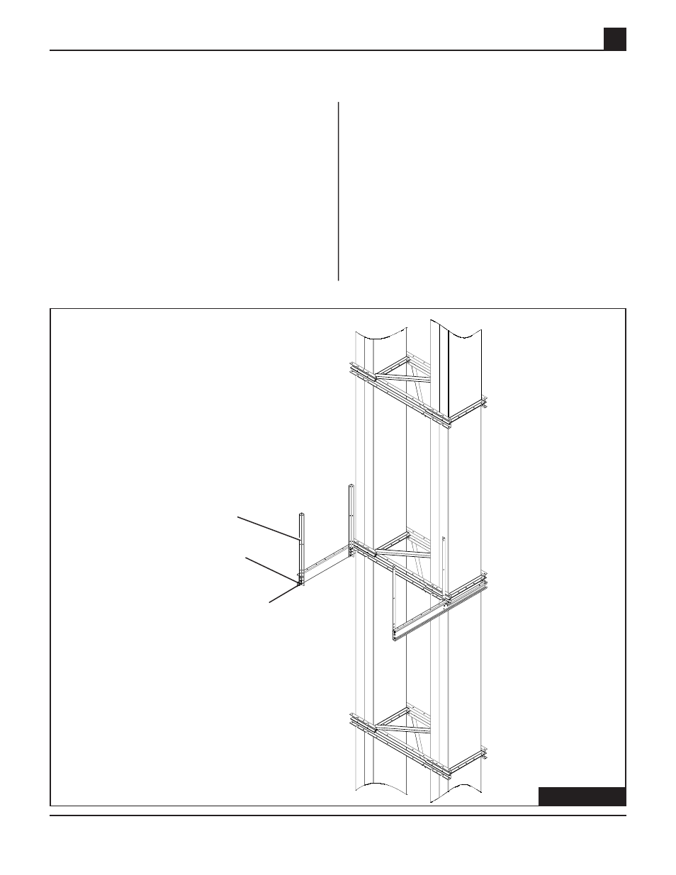 Platform corner post | Grain Systems Bucket Elevtors, Conveyors, Series II Sweeps PNEG-739 User Manual | Page 45 / 52