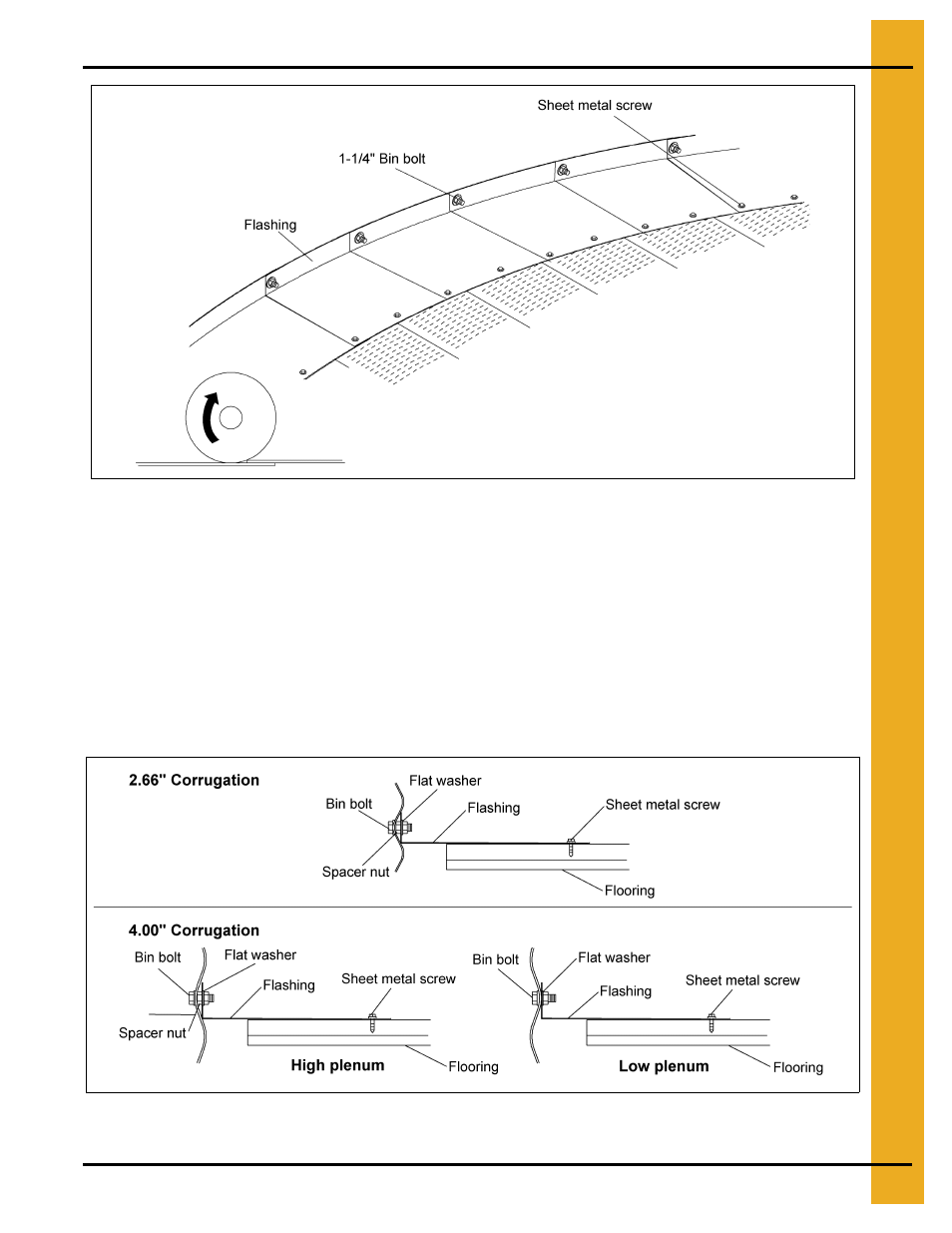 Flashing installation, Chapter 4 flashing installation, Grain systems formed flashing installation | Grain Systems Bin Flooring PNEG-217 User Manual | Page 11 / 34