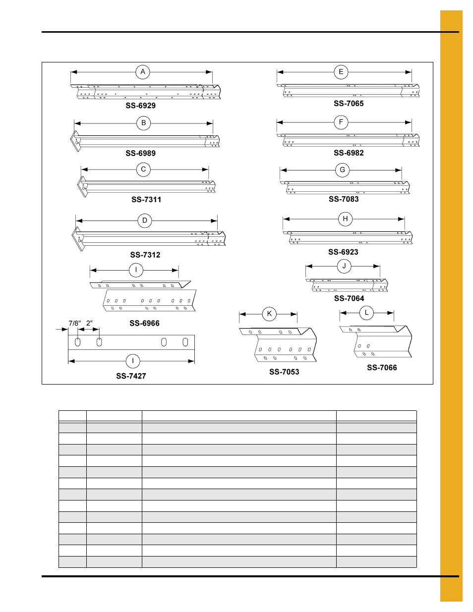 Commercial stiffeners for 2.66" corrugation, Stiffeners | Grain Systems Tanks PNEG-805 User Manual | Page 45 / 74