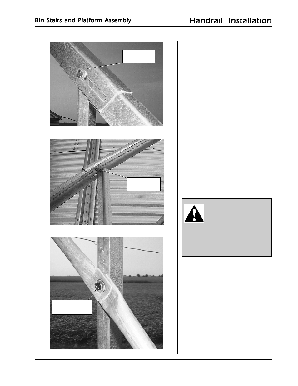 Handrail installation | Grain Systems Bin Accessories PNEG-780 User Manual | Page 11 / 14