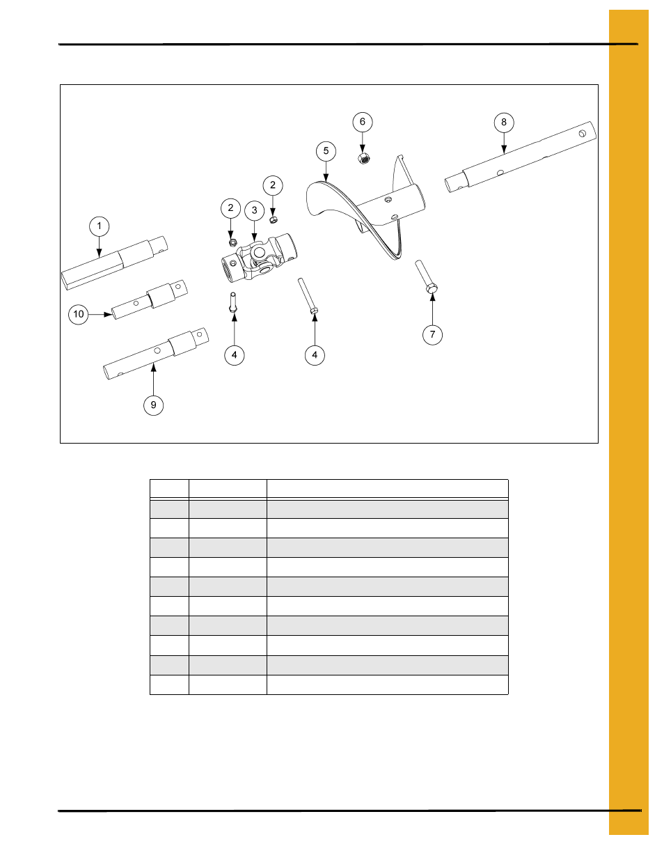 6"-8" flight assembly parts, Parts list | Grain Systems Unload Augers PNEG-1060 User Manual | Page 17 / 24