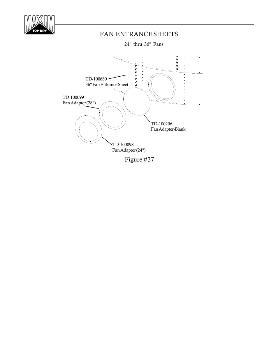 Figure #37 fan entrance sheets | Grain Systems PNEG-365 User Manual | Page 32 / 50
