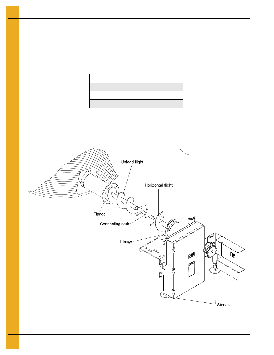 Assembly instructions, Chapter 4 assembly instructions, Attaching vertical to bin | Grain Systems Unload Augers PNEG-1079 User Manual | Page 12 / 46