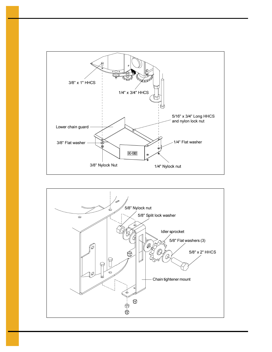 Ler sprocket.), Electric motor drive (continued) | Grain Systems Unload Augers PNEG-1079 User Manual | Page 16 / 46