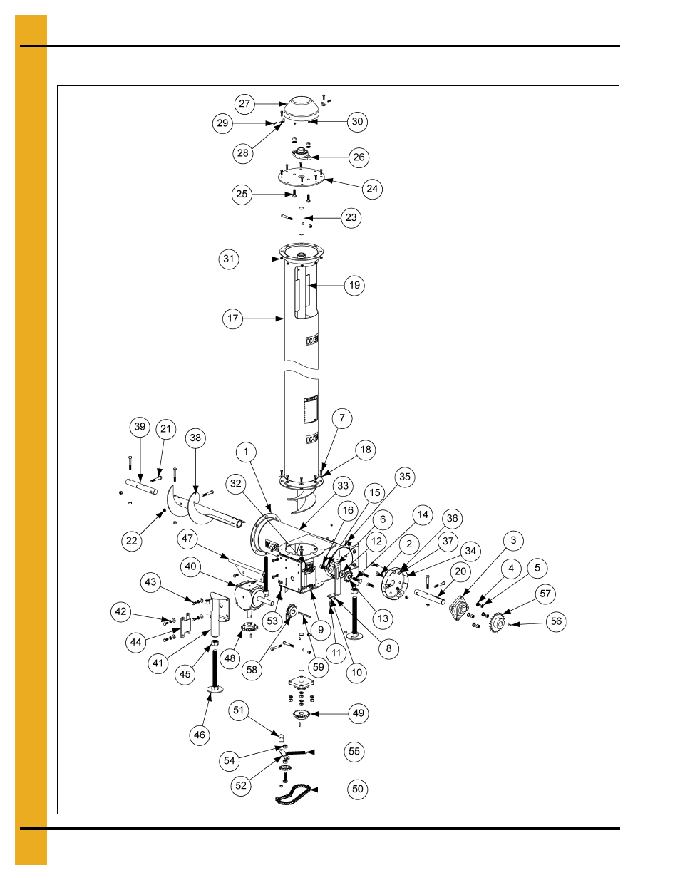 8" tube and flight assembly | Grain Systems Unload Augers PNEG-1079 User Manual | Page 36 / 46