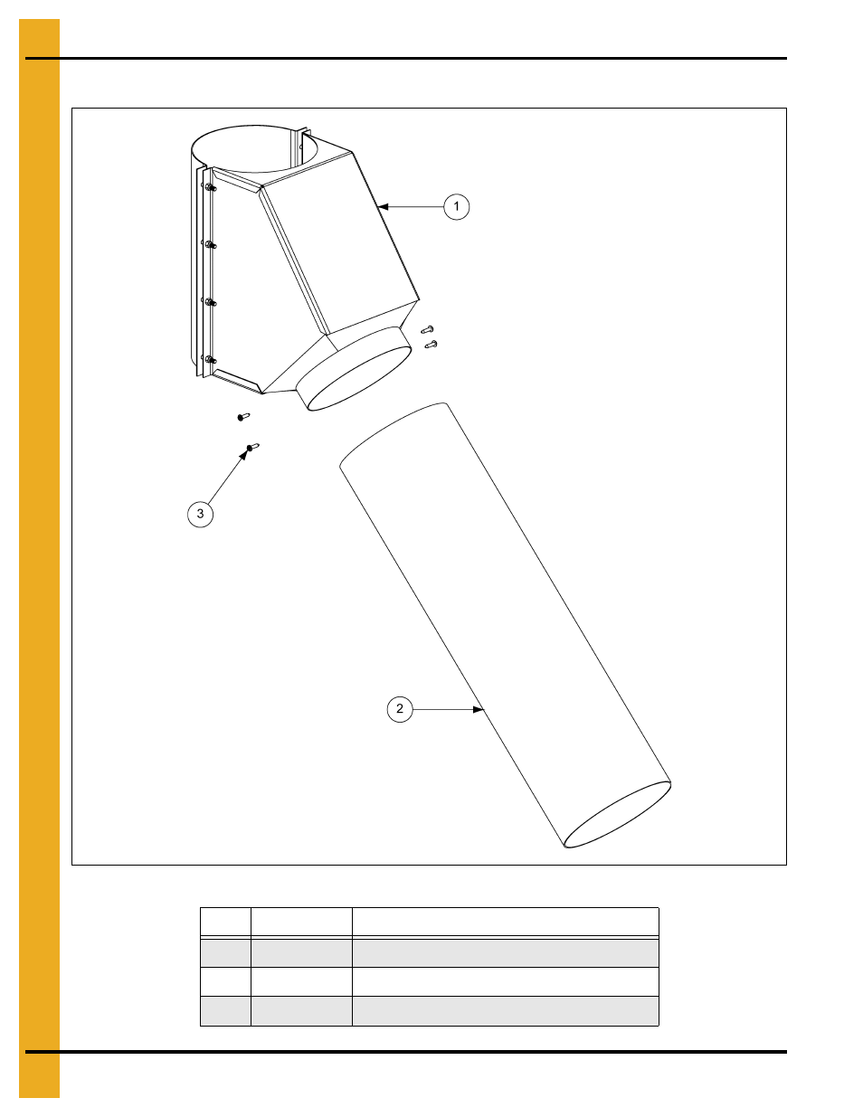 10" spout with extension, Parts list | Grain Systems Unload Augers PNEG-1079 User Manual | Page 40 / 46