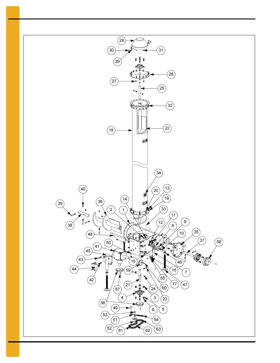 10" tube and flight assembly | Grain Systems Unload Augers PNEG-1079 User Manual | Page 42 / 46