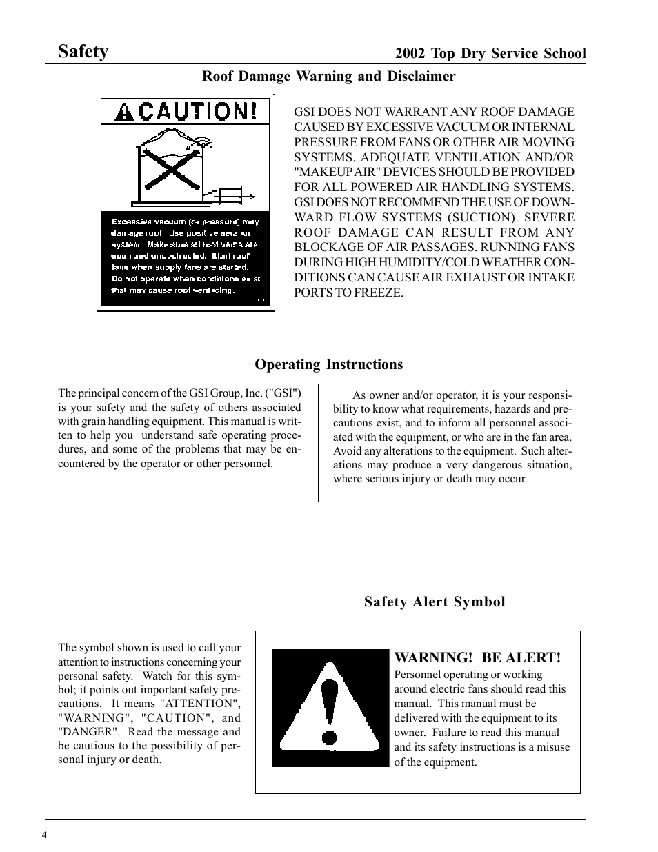 Safety | Grain Systems PNEG-1263 User Manual | Page 4 / 28