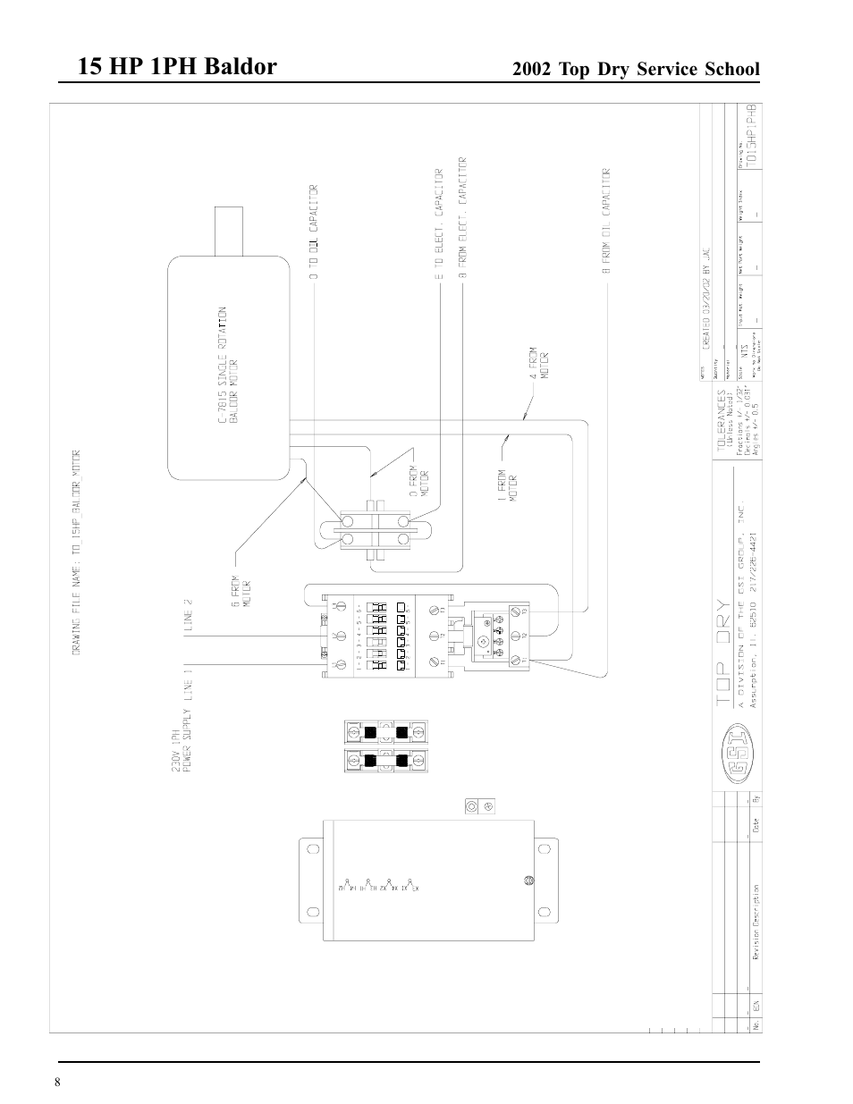 15 hp 1ph baldor | Grain Systems PNEG-1263 User Manual | Page 8 / 28