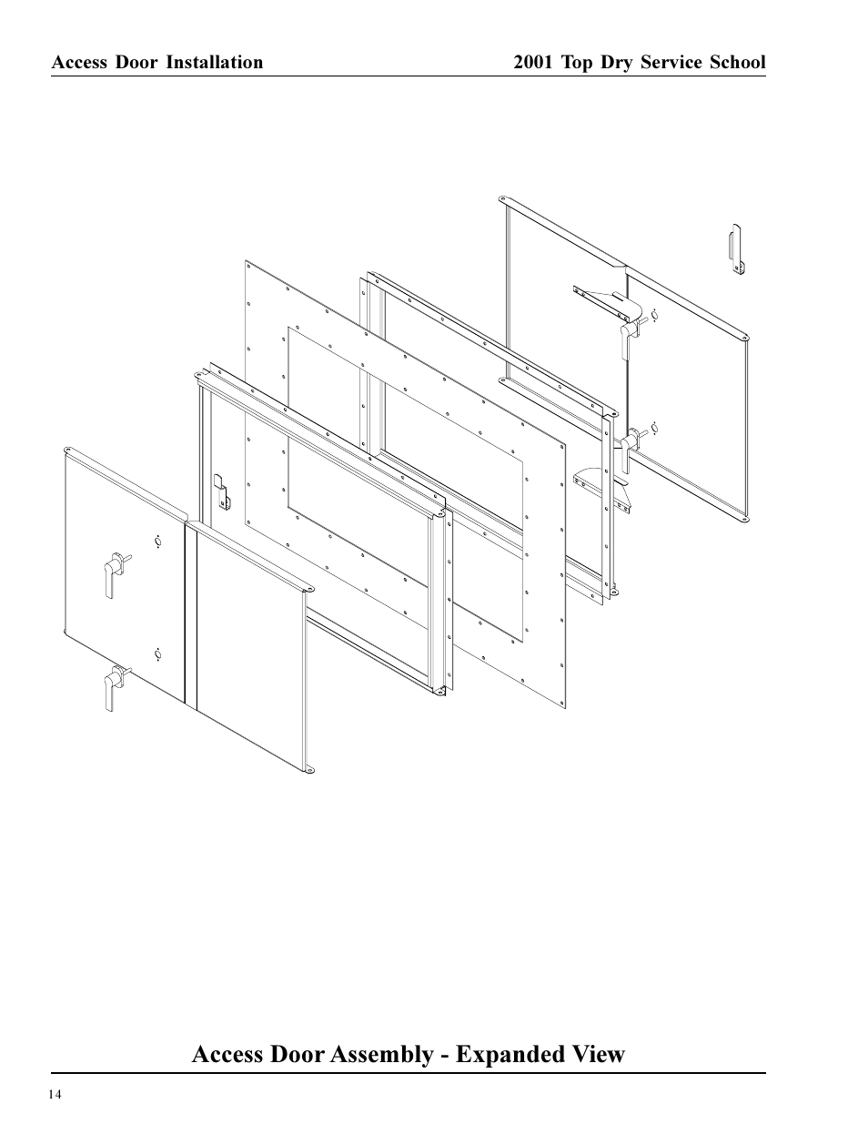 Access door assembly - expanded view | Grain Systems PNEG-1135 User Manual | Page 14 / 62