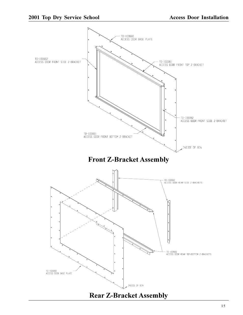 Front z-bracket assembly rear z-bracket assembly | Grain Systems PNEG-1135 User Manual | Page 15 / 62