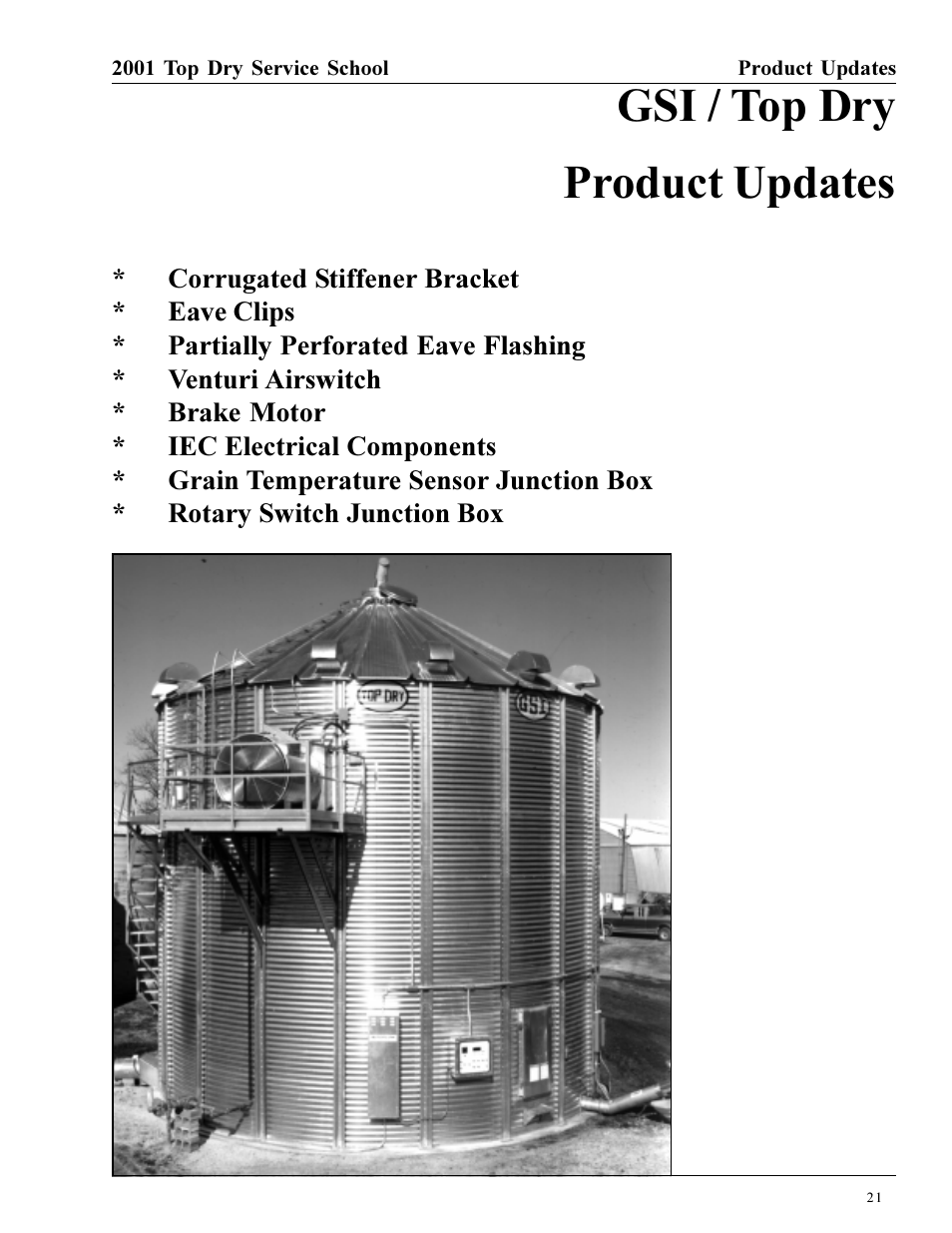 Gsi / top dry product updates | Grain Systems PNEG-1135 User Manual | Page 21 / 62