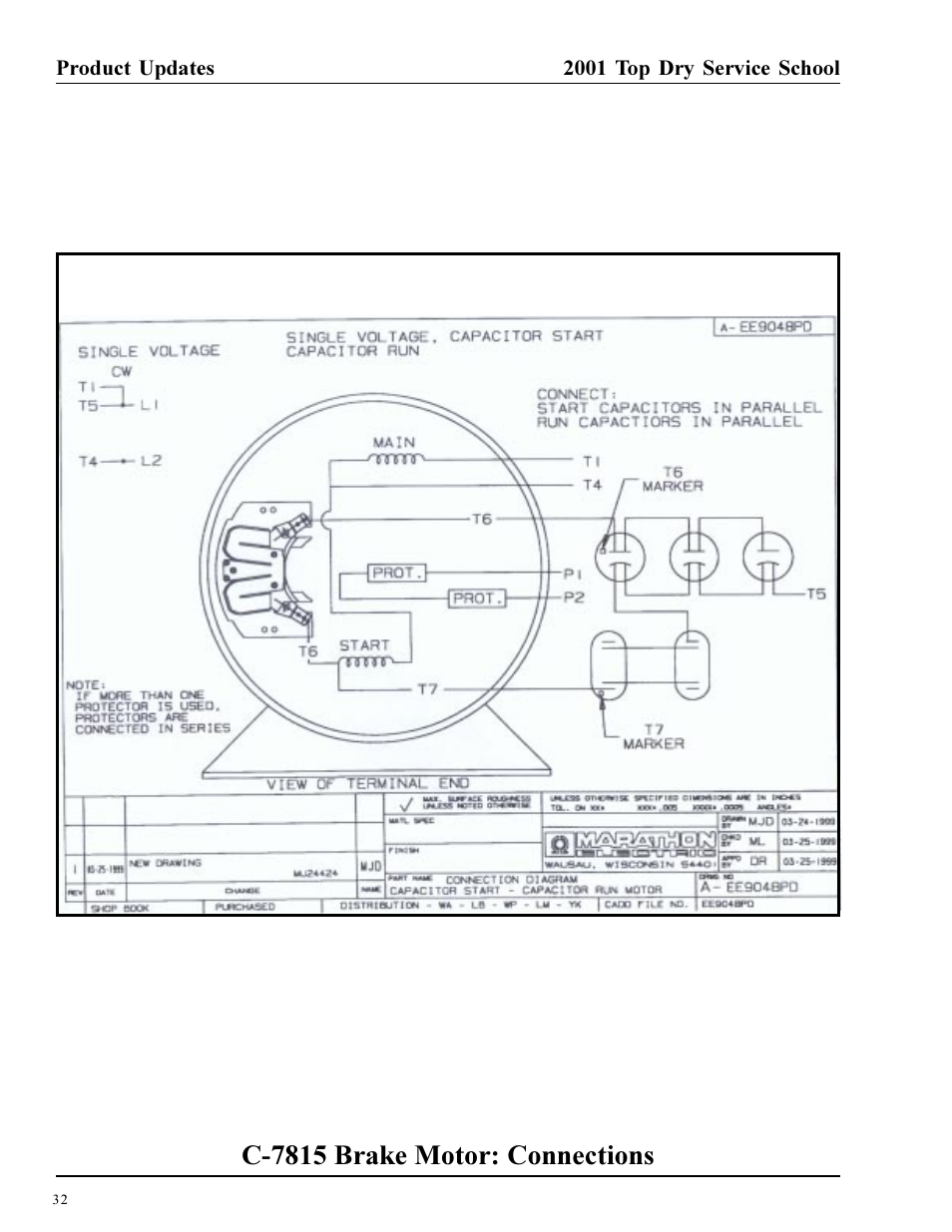 C-7815 brake motor: connections | Grain Systems PNEG-1135 User Manual | Page 32 / 62