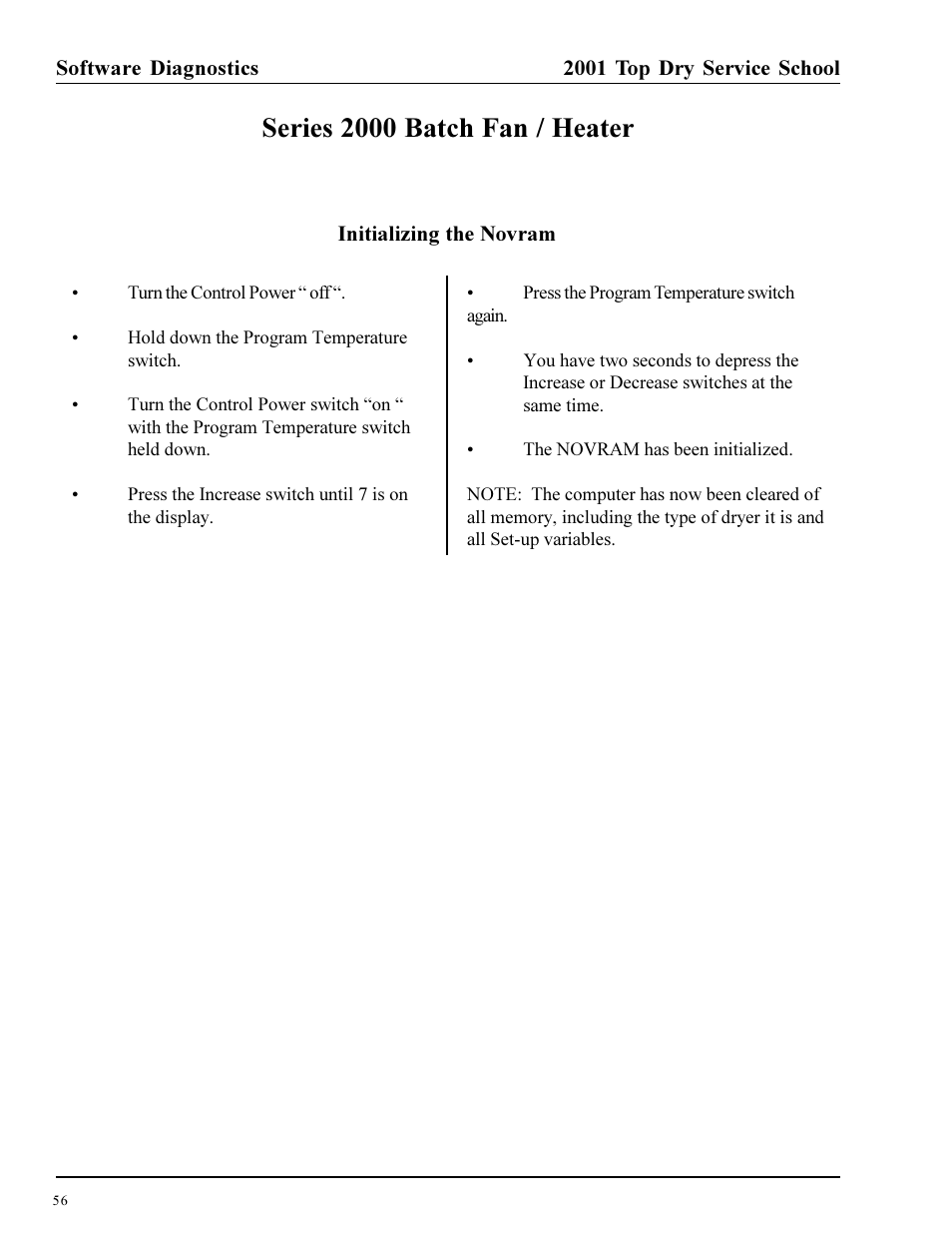 Series 2000 batch fan / heater | Grain Systems PNEG-1135 User Manual | Page 56 / 62
