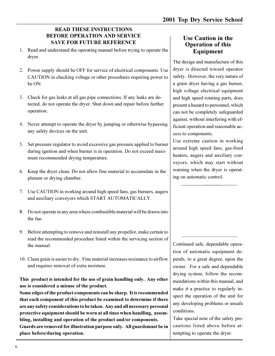 Safety precautions | Grain Systems PNEG-1135 User Manual | Page 6 / 62