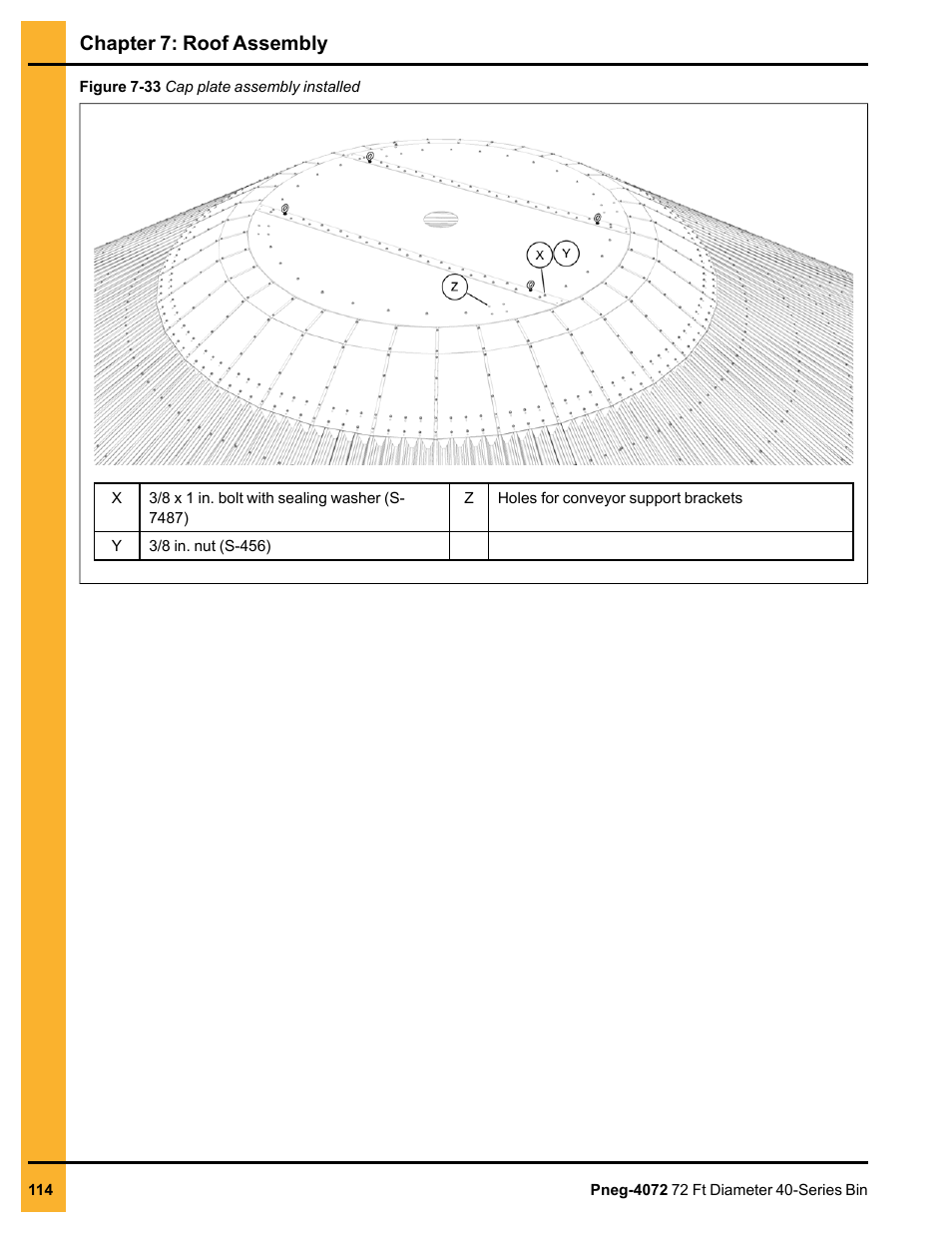 Chapter 7: roof assembly | Grain Systems Tanks PNEG-4072 User Manual | Page 114 / 160