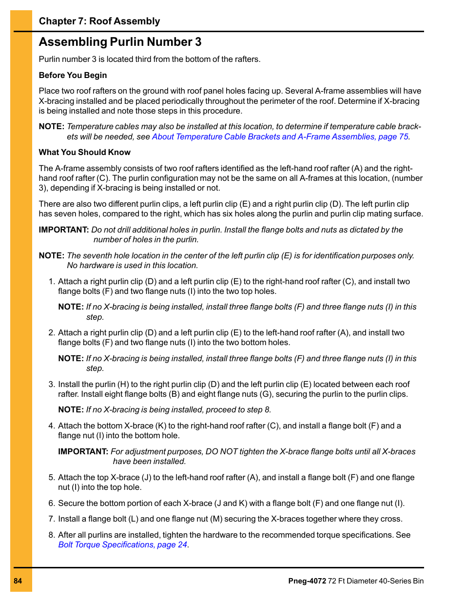 Assembling purlin number 3 | Grain Systems Tanks PNEG-4072 User Manual | Page 84 / 160