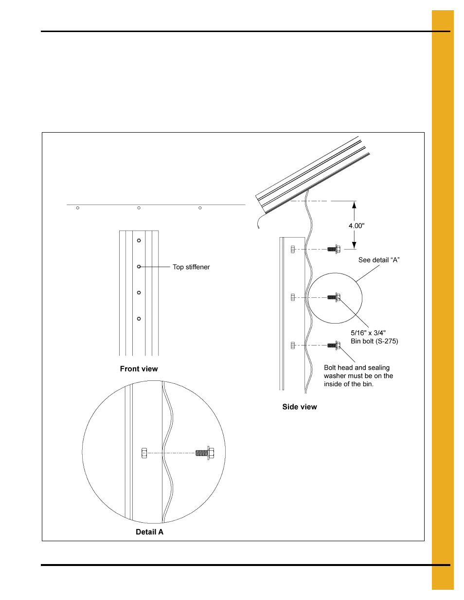 Top stiffener starting location | Grain Systems PNEG-1510 User Manual | Page 31 / 84