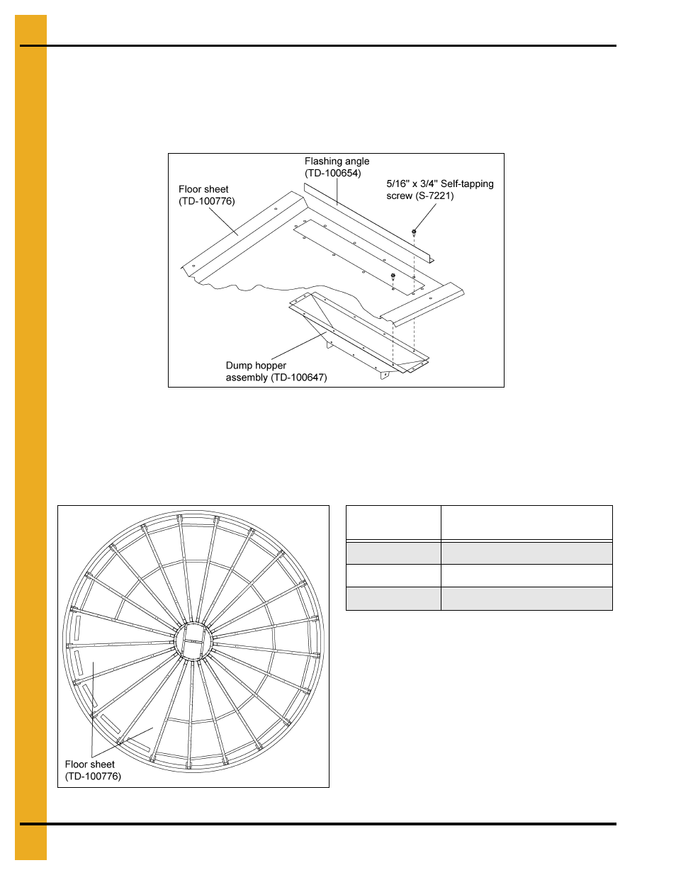 Dump hopper installation floor sheet installation, Dump hopper installation, Floor sheet installation | Installation | Grain Systems PNEG-1510 User Manual | Page 42 / 84