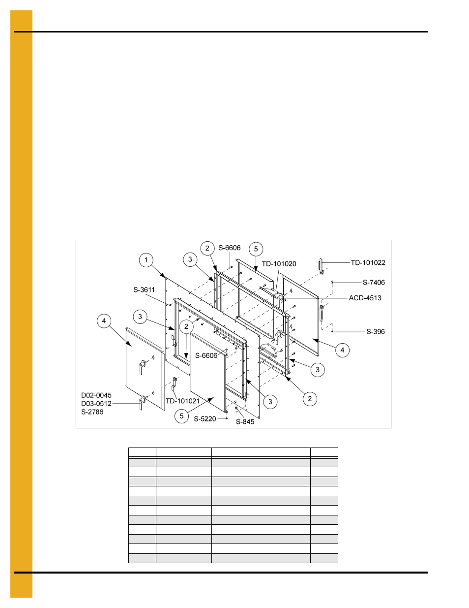 Top dry access door assembly (td-100996), Assembly | Grain Systems PNEG-1510 User Manual | Page 62 / 84