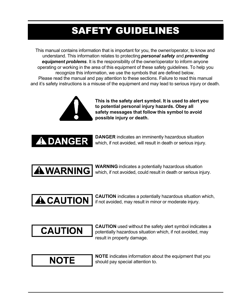 Safety guidelines, Safety | Grain Systems Bucket Elevtors, Conveyors, Series II Sweeps PNEG-1187 User Manual | Page 6 / 27