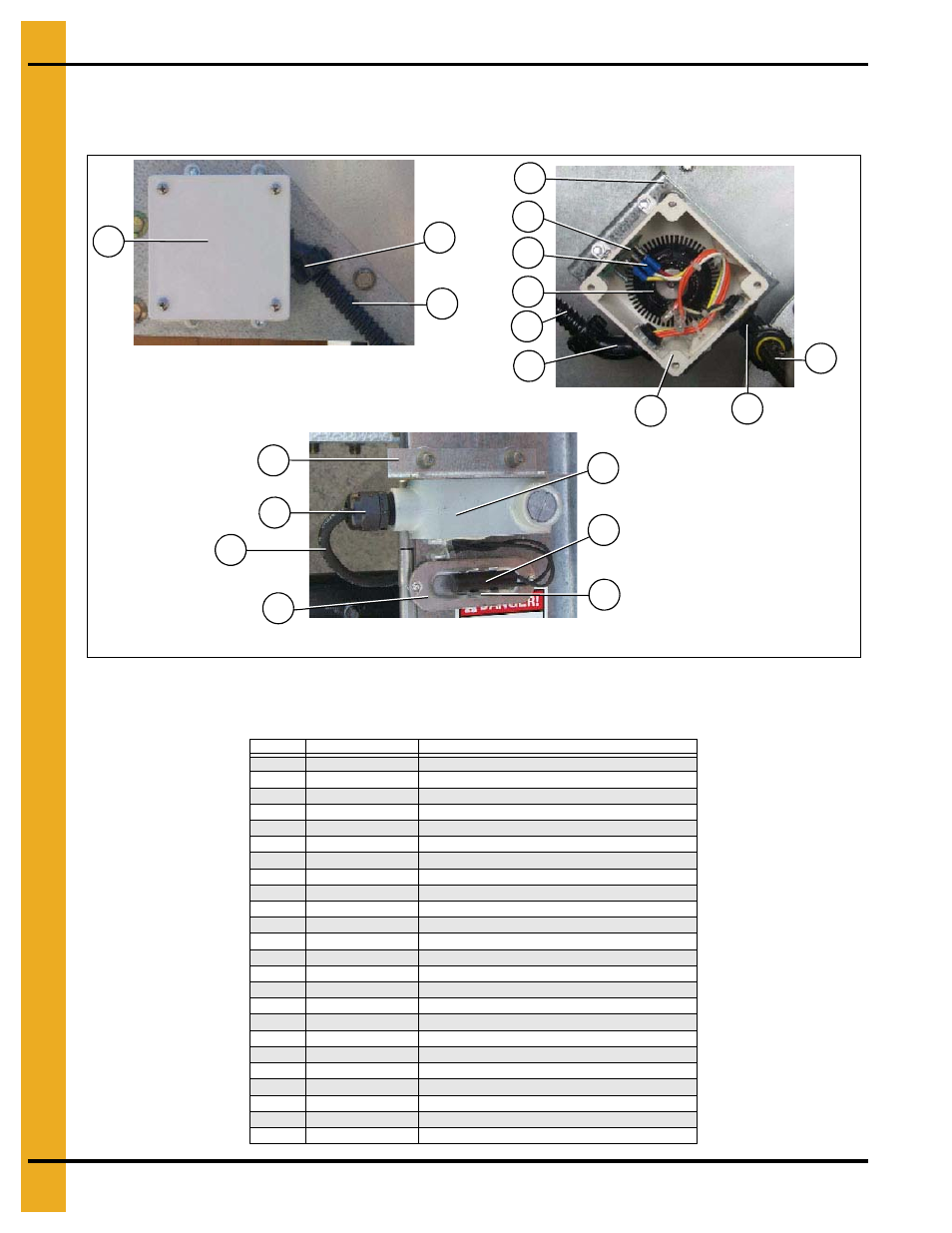 Dryer electrical conduits, Figure 4f, Rear discharge switch conduit at rear left gusset | Grain Systems PNEG-1914 User Manual | Page 114 / 146