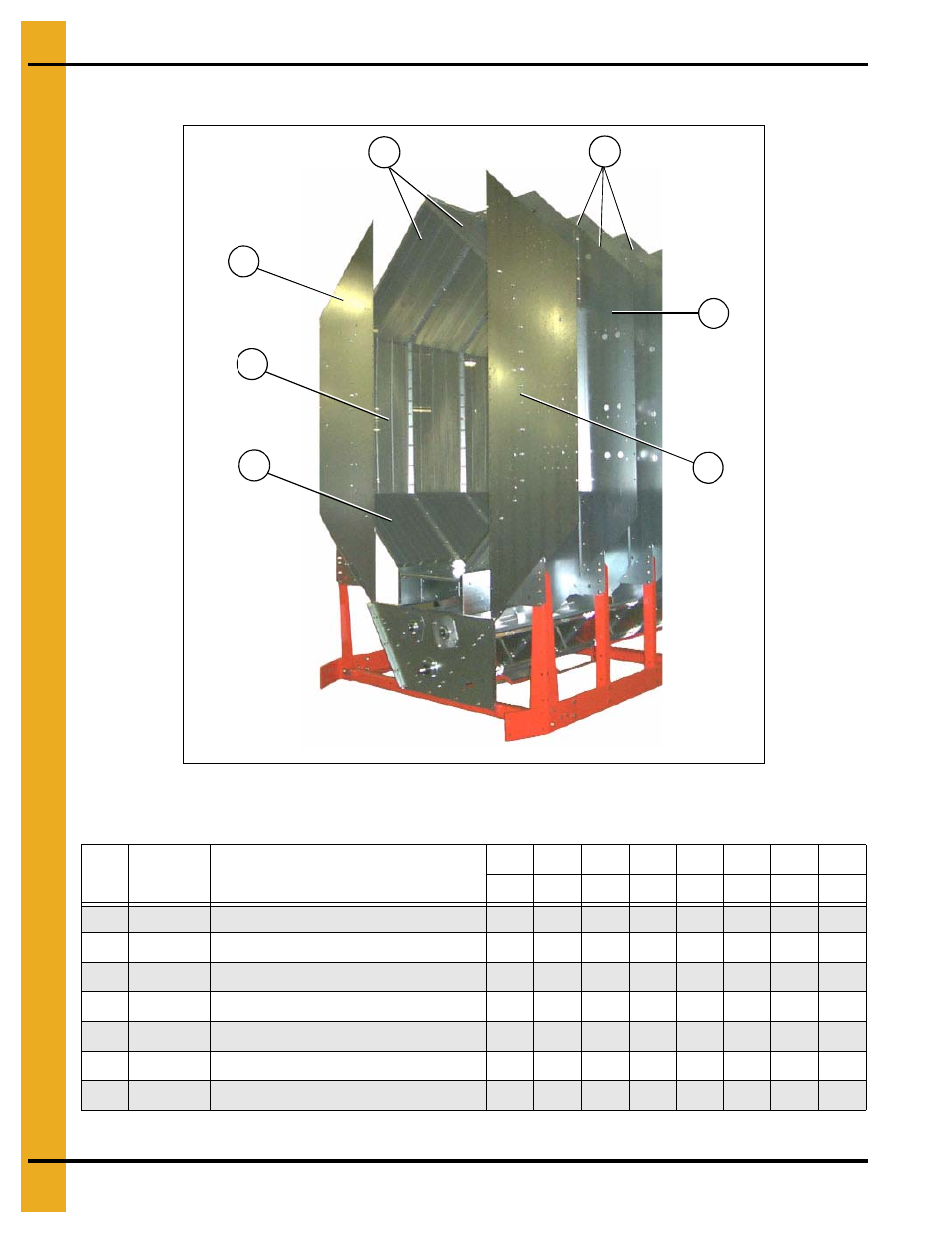 Plenum screens - 7" metering roll, Main structure assembly | Grain Systems PNEG-1914 User Manual | Page 30 / 146