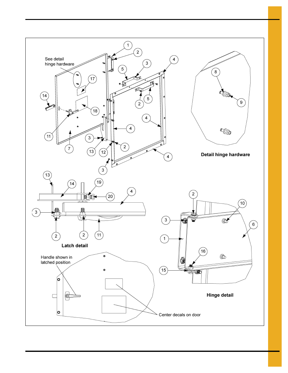 Plenum access door - gsi (d04-0940-y) | Grain Systems PNEG-1914 User Manual | Page 35 / 146