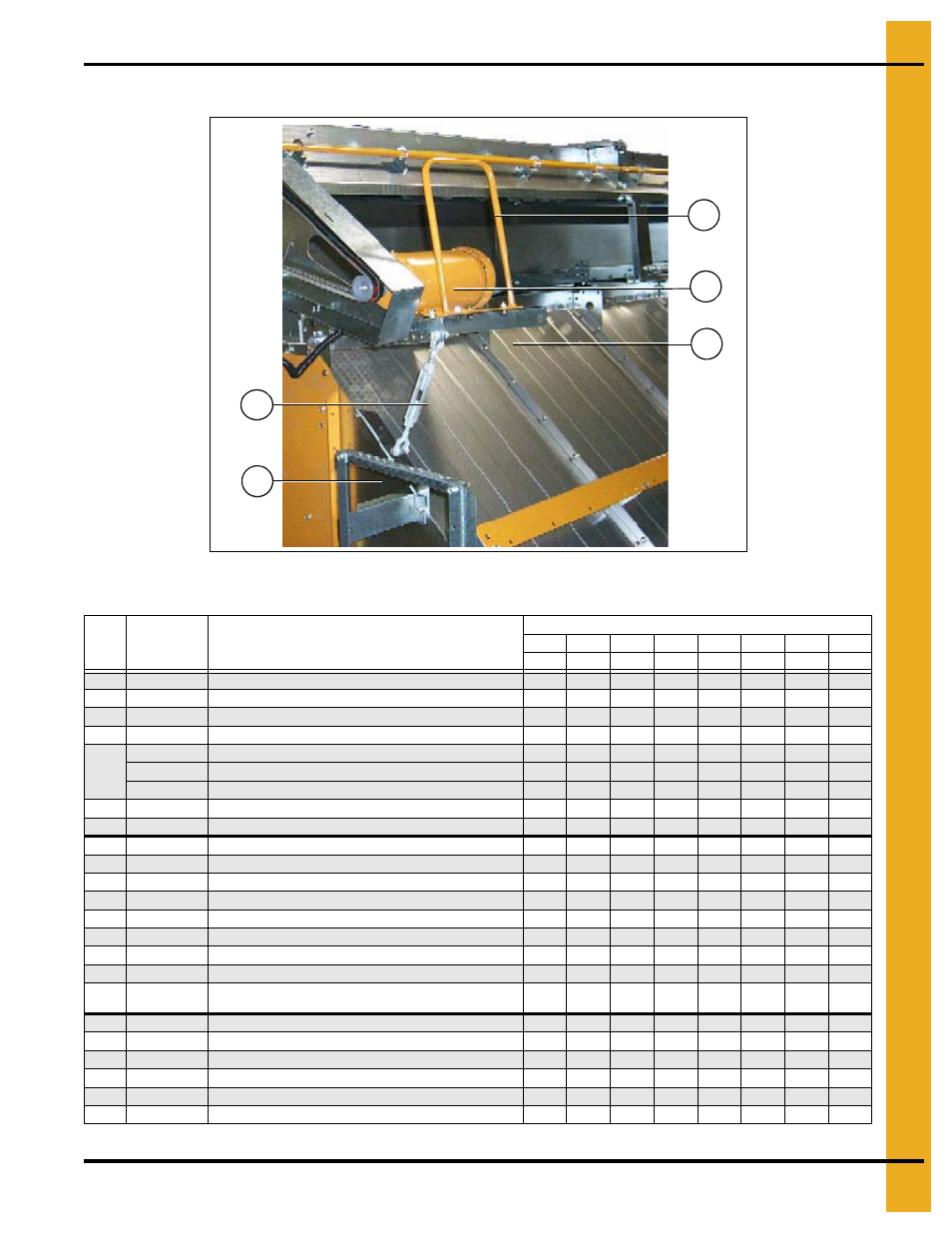 Top auger drive (continued), Auger and metering roll drive trains, Top auger drive parts list | Figure 2d top auger motor and motor mount | Grain Systems PNEG-1914 User Manual | Page 49 / 146