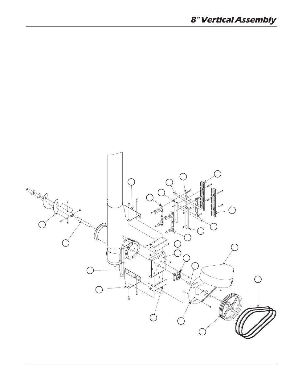 8" vertical assembly | Grain Systems Unload Augers PNEG-1057 User Manual | Page 17 / 34