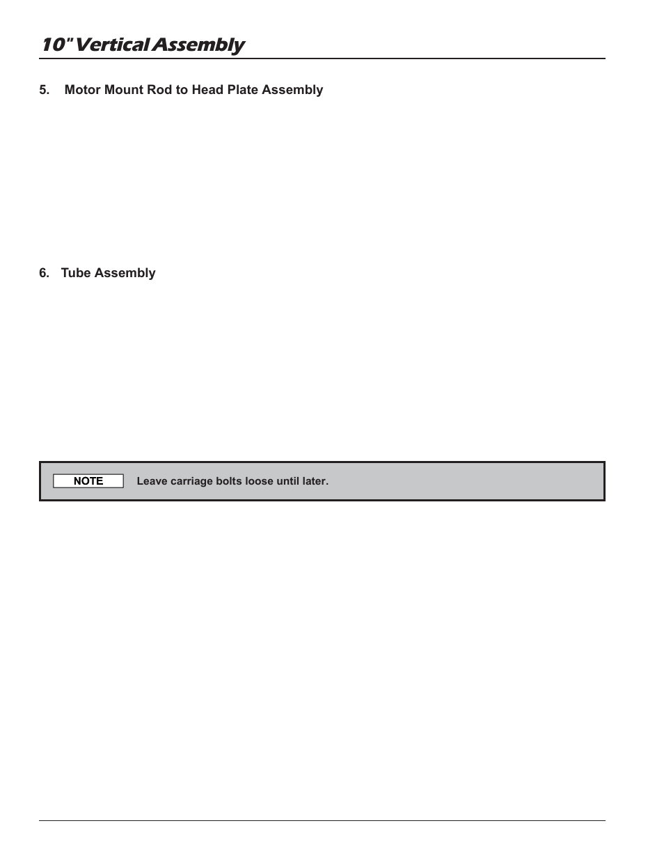 10" vertical assembly | Grain Systems Unload Augers PNEG-1057 User Manual | Page 18 / 34