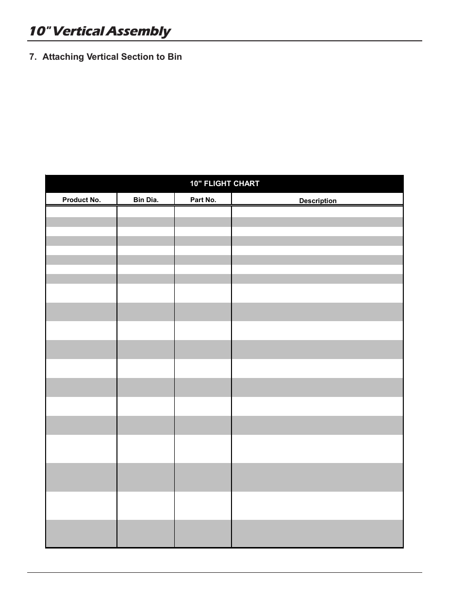 10" vertical assembly | Grain Systems Unload Augers PNEG-1057 User Manual | Page 20 / 34