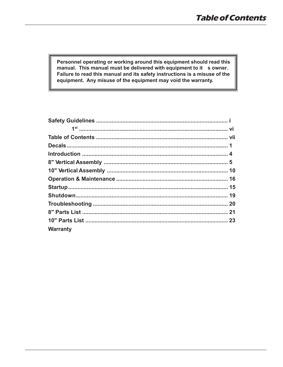 Grain Systems Unload Augers PNEG-1057 User Manual | Page 8 / 34