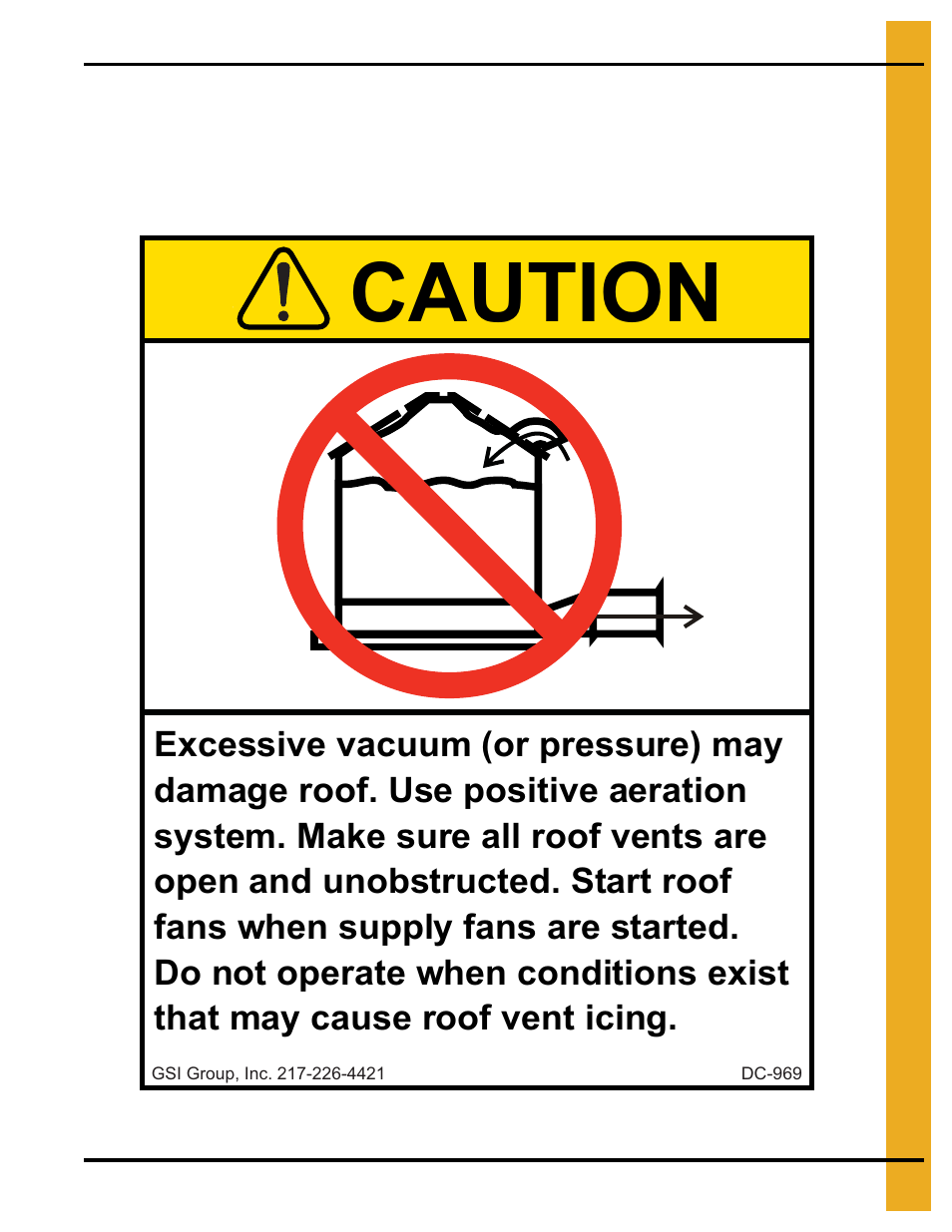 Decals, Chapter 3 decals, Caution | Grain Systems Bin Accessories PNEG-1785 User Manual | Page 11 / 68