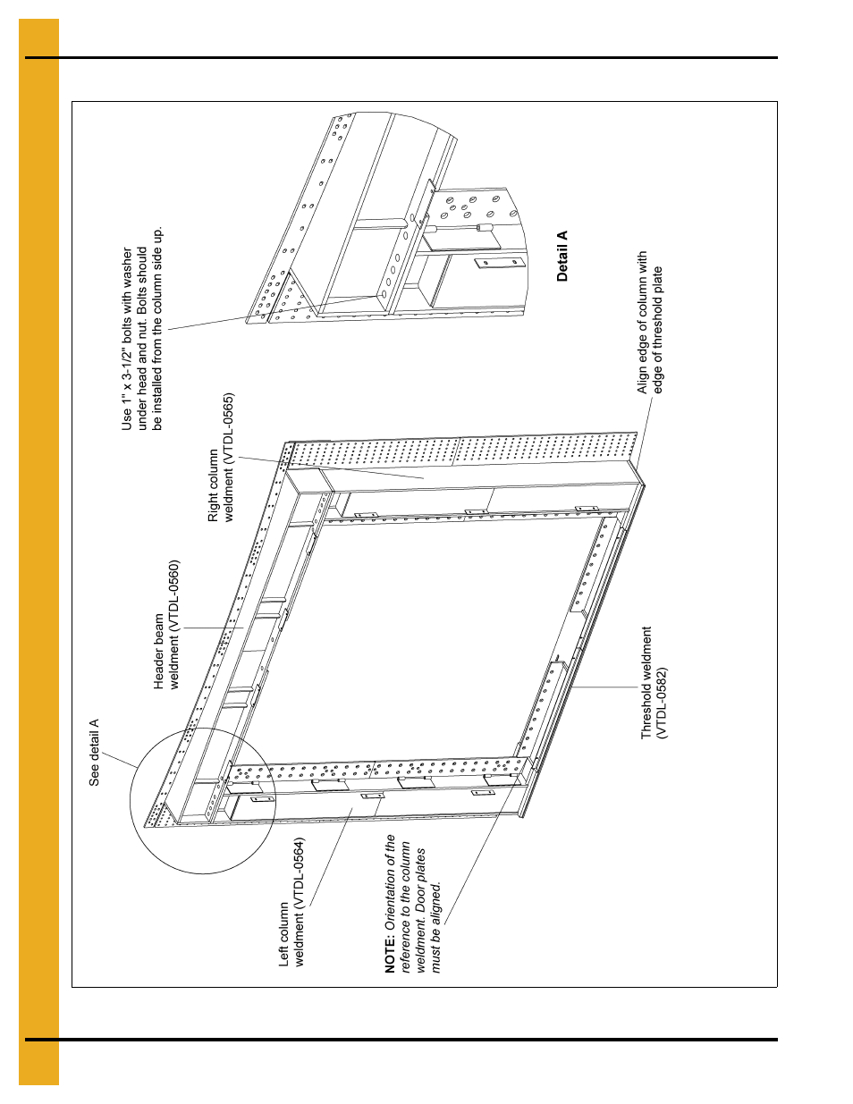 Header beam connection details, Assembly drawings | Grain Systems Bin Accessories PNEG-1655 User Manual | Page 22 / 36