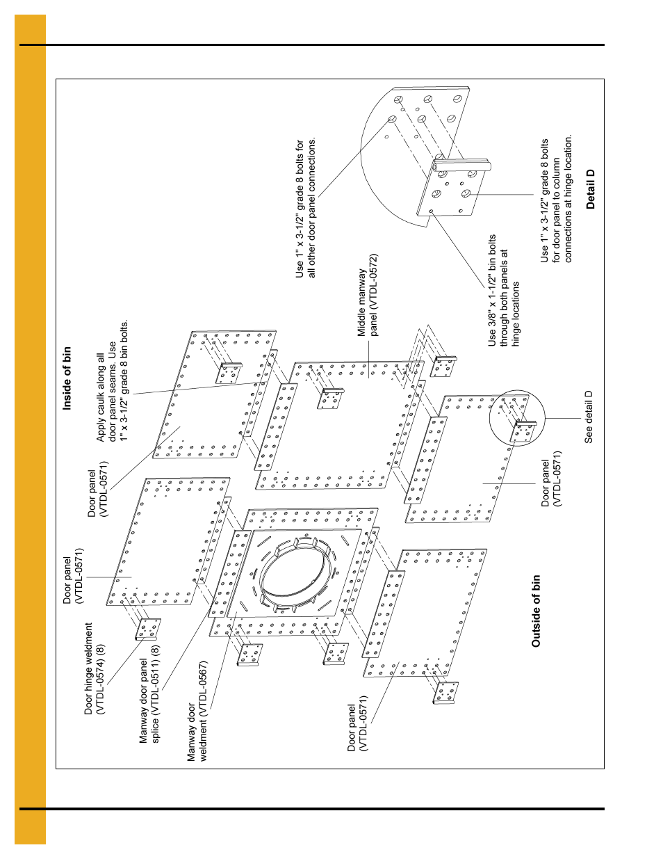 Door panel assembly, Shown, Assembly drawings | Grain Systems Bin Accessories PNEG-1655 User Manual | Page 24 / 36