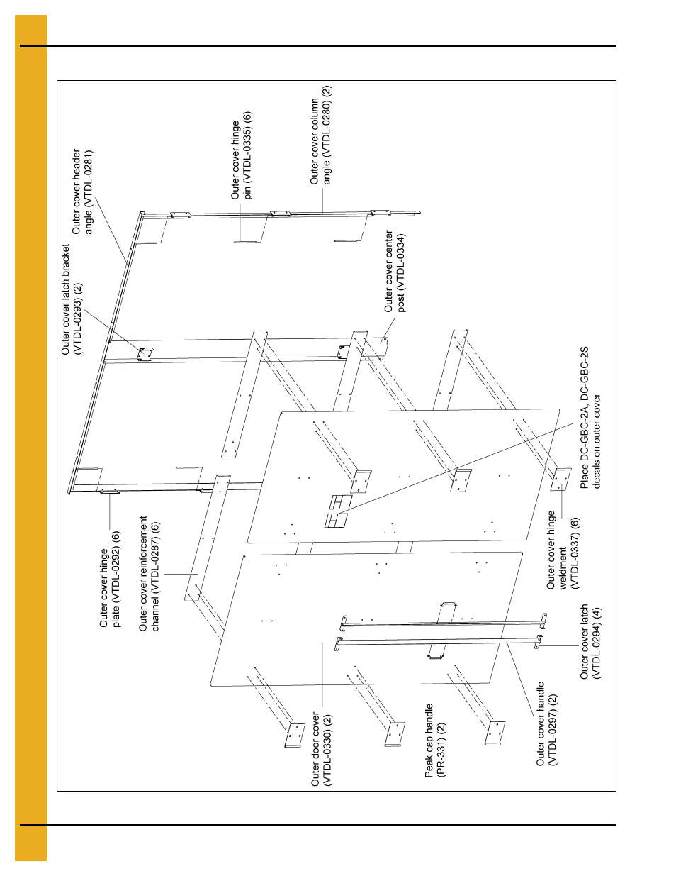 Outer cover assembly, Tighten, Caulk any gaps aroun | Ge 30, Assembly drawings | Grain Systems Bin Accessories PNEG-1655 User Manual | Page 30 / 36