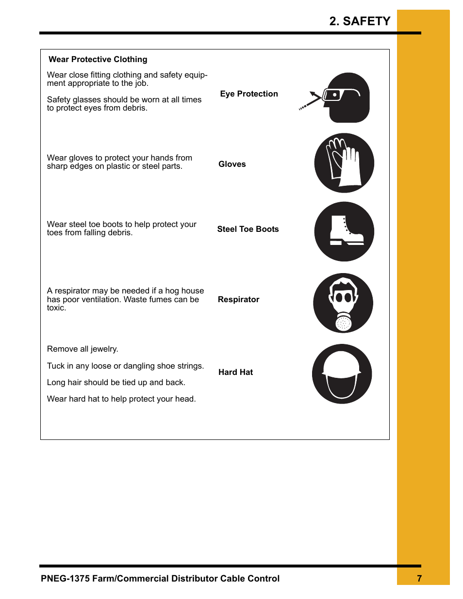 Safety | Grain Systems Bucket Elevtors, Conveyors, Series II Sweeps PNEG-1375 User Manual | Page 7 / 24