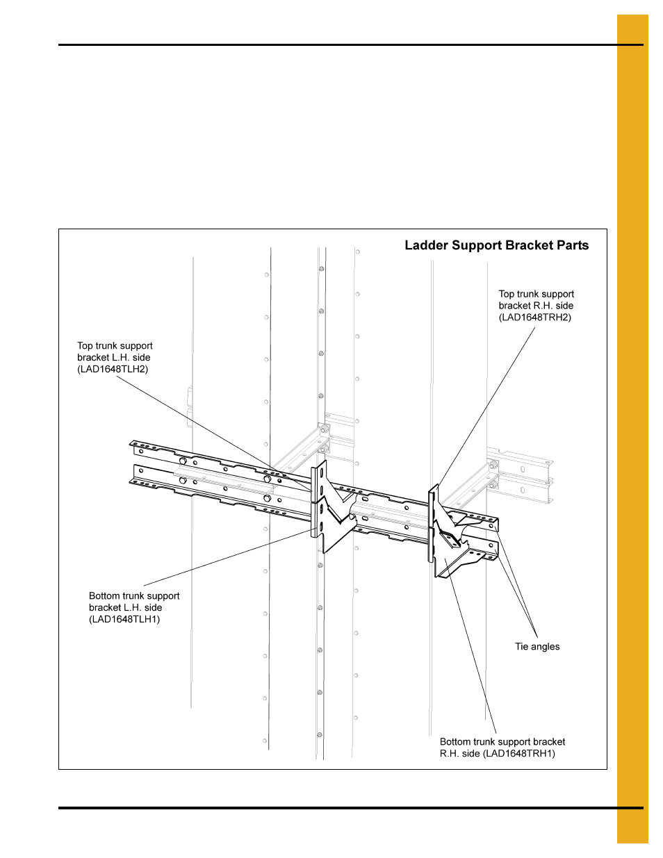 Ladder support brackets | Grain Systems Bucket Elevtors, Conveyors, Series II Sweeps PNEG-1807 User Manual | Page 27 / 80