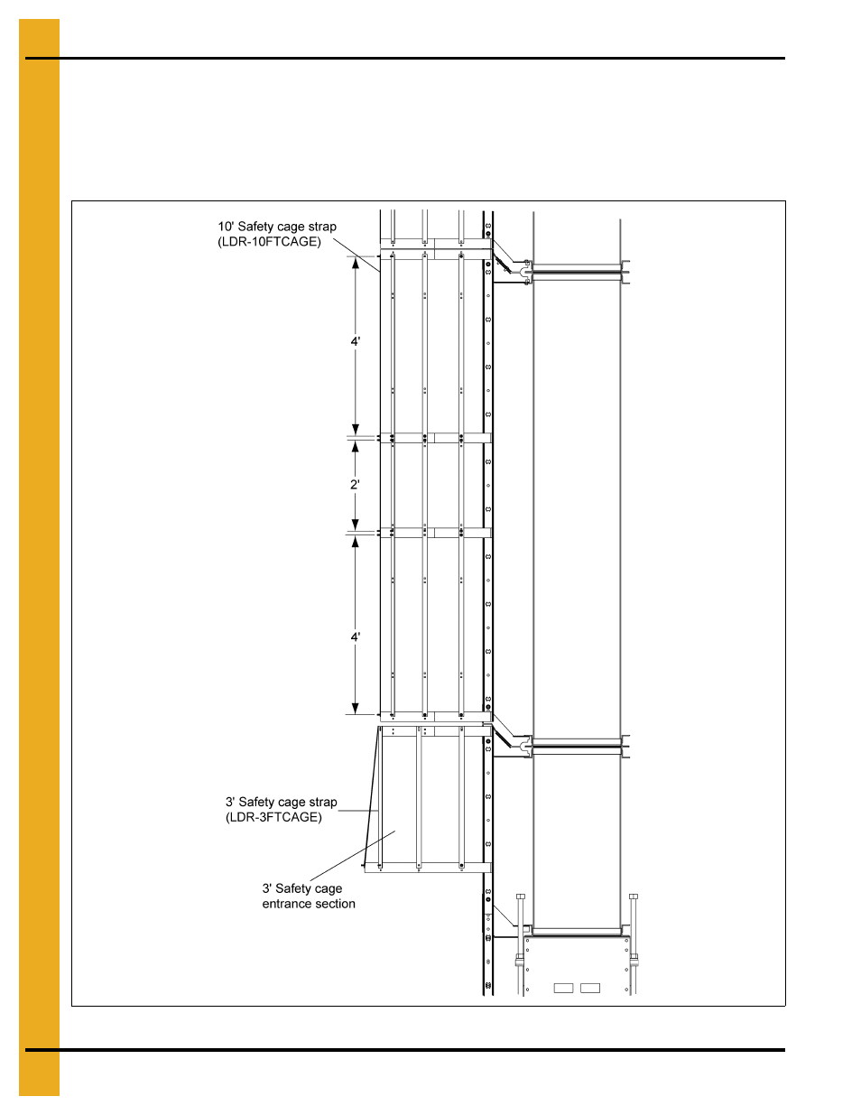 Install safety cage | Grain Systems Bucket Elevtors, Conveyors, Series II Sweeps PNEG-1807 User Manual | Page 32 / 80