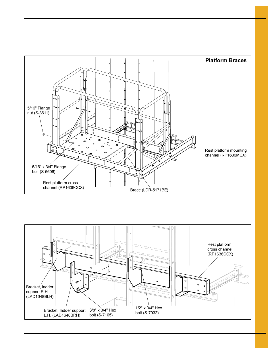 Rest platform | Grain Systems Bucket Elevtors, Conveyors, Series II Sweeps PNEG-1807 User Manual | Page 43 / 80