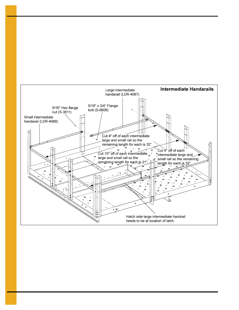 Install intermediate handrails | Grain Systems Bucket Elevtors, Conveyors, Series II Sweeps PNEG-1807 User Manual | Page 58 / 80