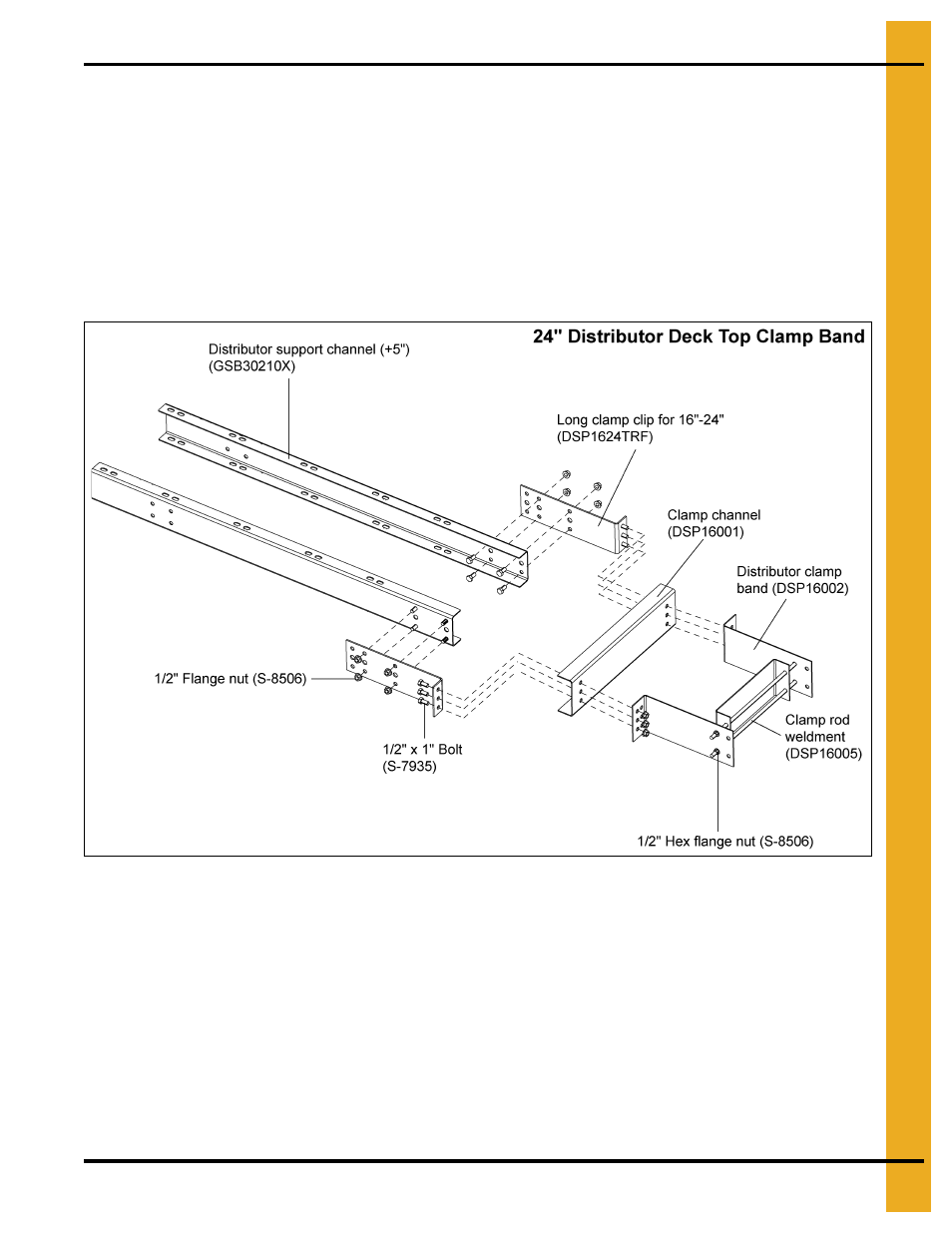 24" attach top clamp band to trunking | Grain Systems Bucket Elevtors, Conveyors, Series II Sweeps PNEG-1807 User Manual | Page 67 / 80