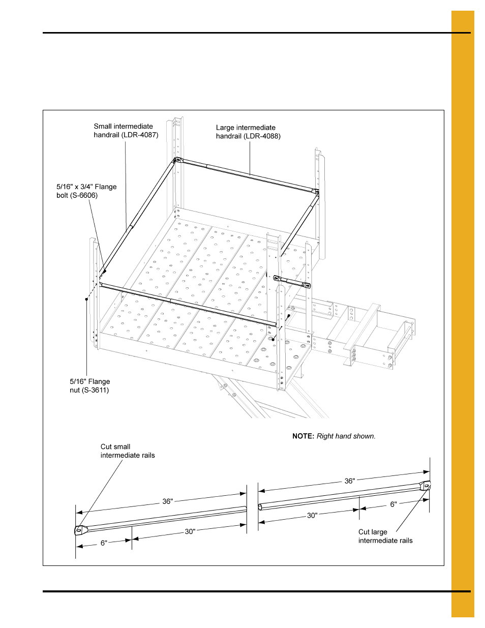 Install intermediate handrails | Grain Systems Bucket Elevtors, Conveyors, Series II Sweeps PNEG-1807 User Manual | Page 75 / 80