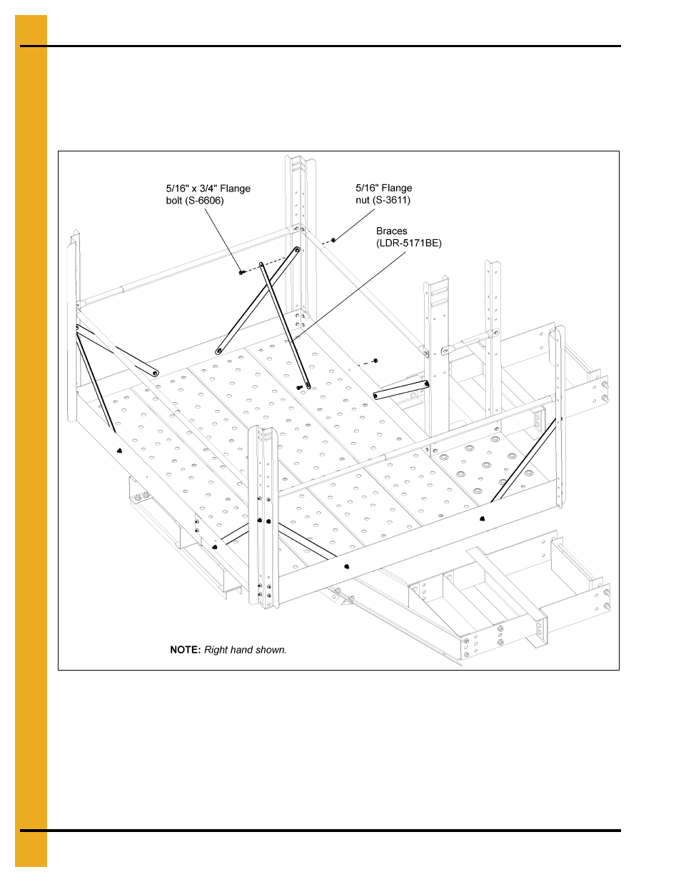 Install safety bar cross supports | Grain Systems Bucket Elevtors, Conveyors, Series II Sweeps PNEG-1807 User Manual | Page 76 / 80